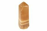 Polished Banded Honey Calcite Obelisk - Pakistan #266915-1